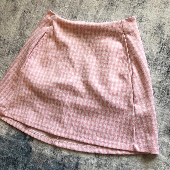ALTAR'D STATE Pink Gingham Barbie Mini Skirt - Picture 2 of 7